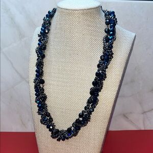 Blue AB & Black AB Beaded Necklace Watch video for sparkle